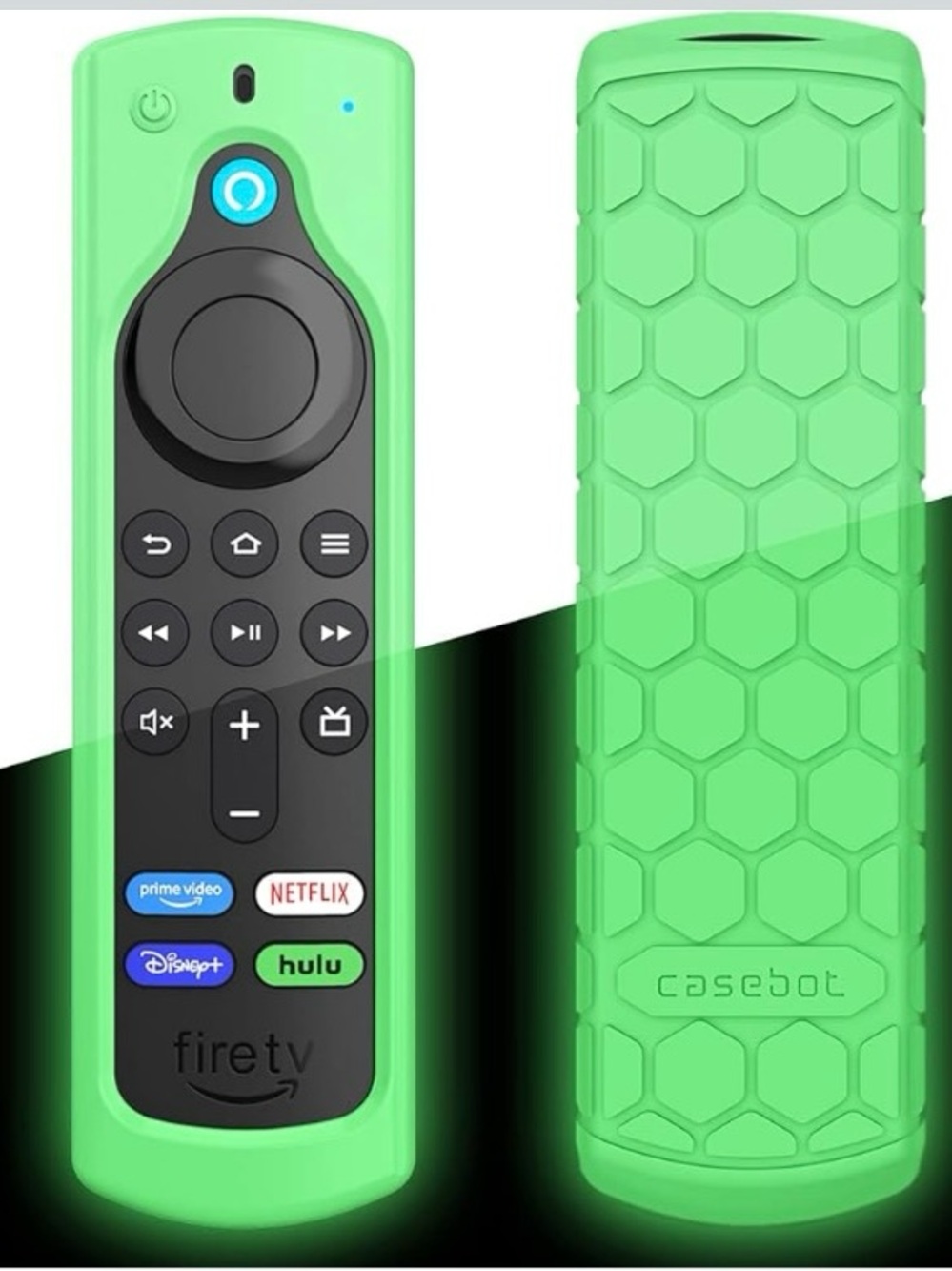 NWT CaseBot Lime Green Silicone Cover for Firestick TV Remote